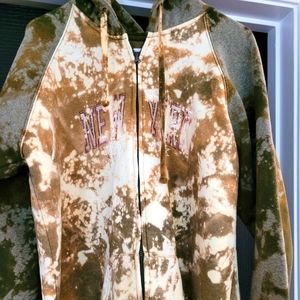 NEW YORK ZIPPER HOODIE BLEACHED